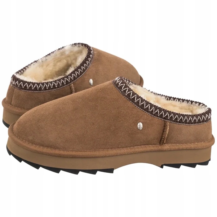 Teplé dámské Pantofle Emu Sharky Scuff Chesnut W13179 Hnědé