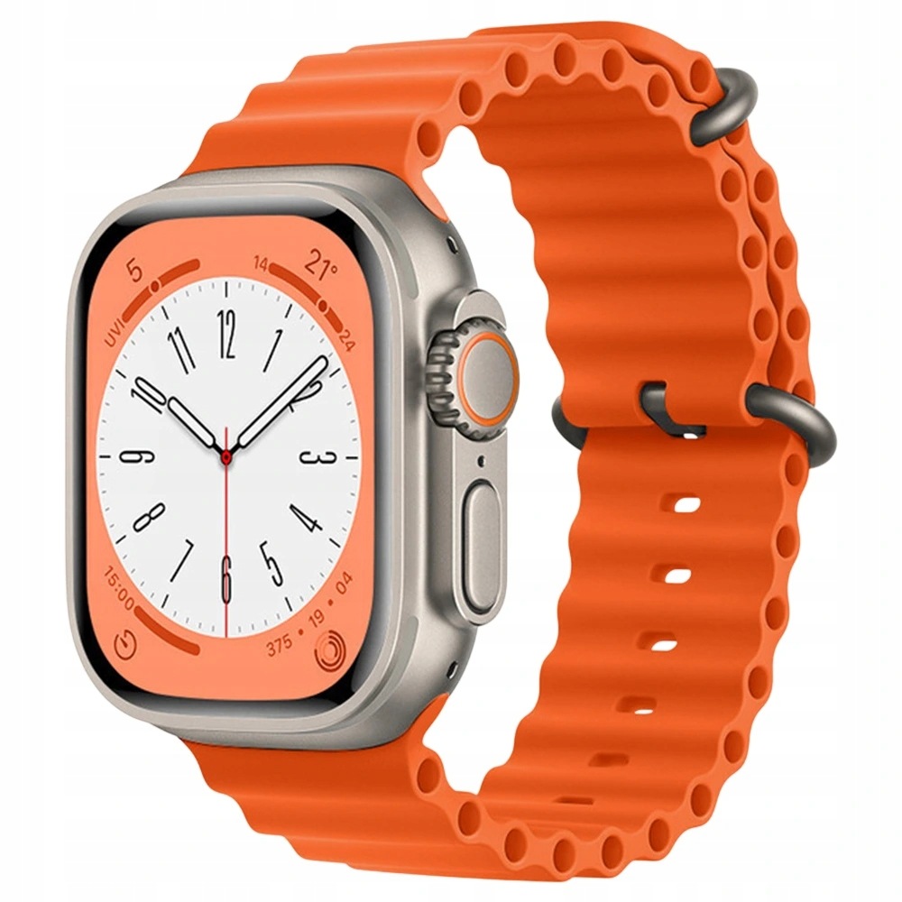 Techsuit Pasek Apple Watch 1/2/3/4/5/6/7/8/SE/SE 2/Ultra pomarańczowy