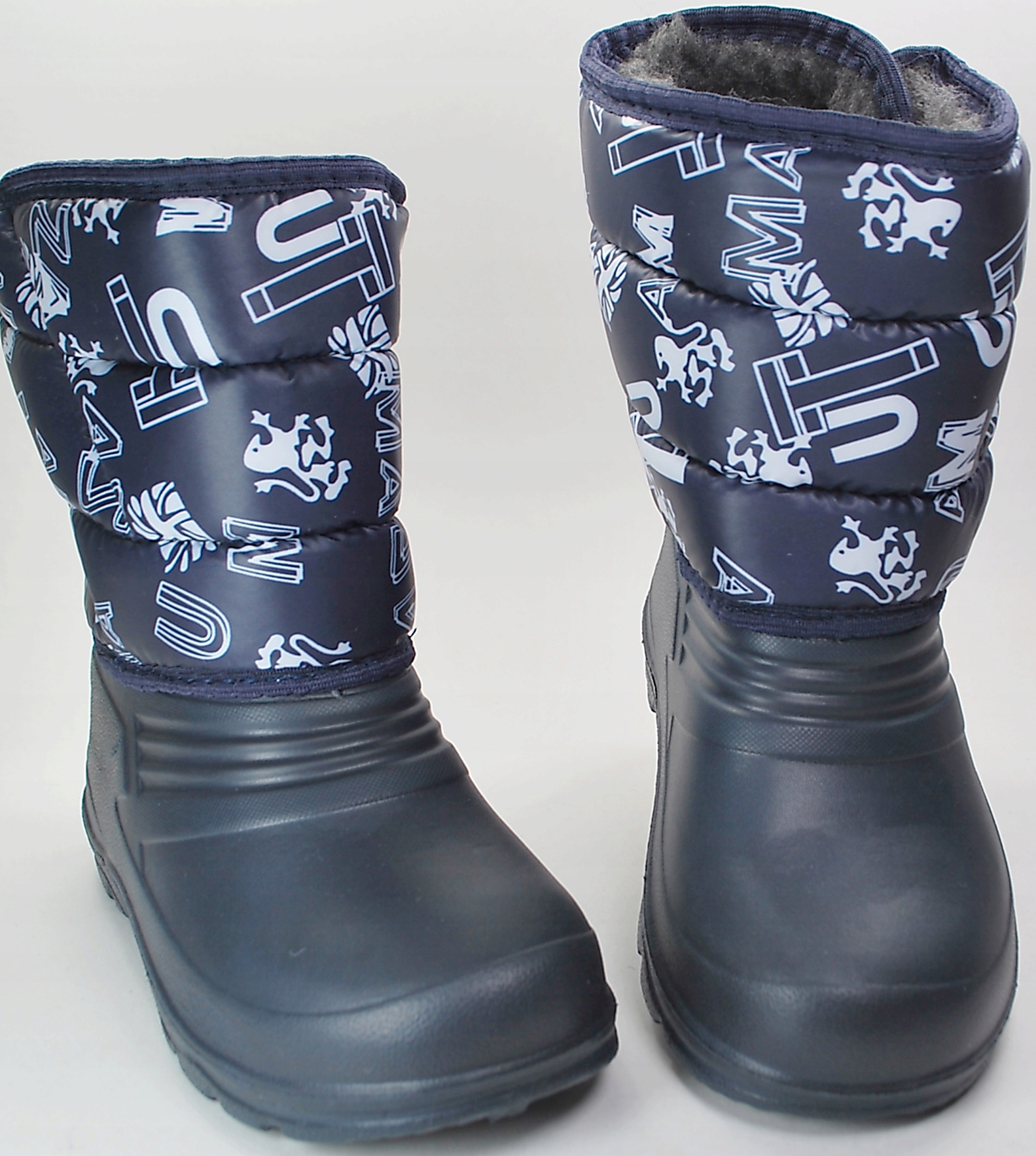 GRANATOWE ciepłe, lekkie śniegowce na rzep r 32 Płeć chłopcy dziewczynki