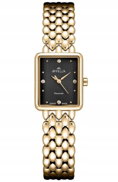 Nové originální dámské hodinky Appella L50032.1146DQ Diamonds, obdélníkové