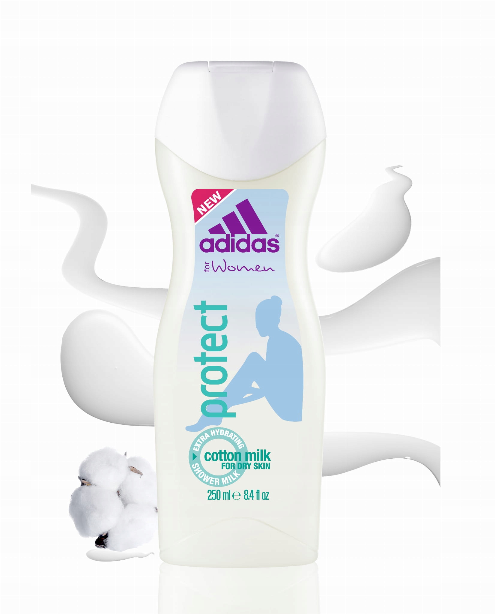ADIDAS ŻEL POD PRYSZNIC PROTECT COTTON MILK DAMSKI 250ml EAN (GTIN) 3607345722320