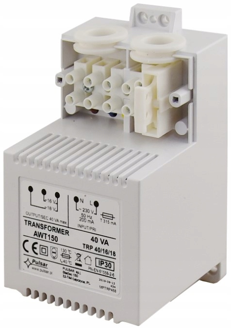 Transformator do central alarmowych Pulsar AWT050 EAN (GTIN) 5906881441855