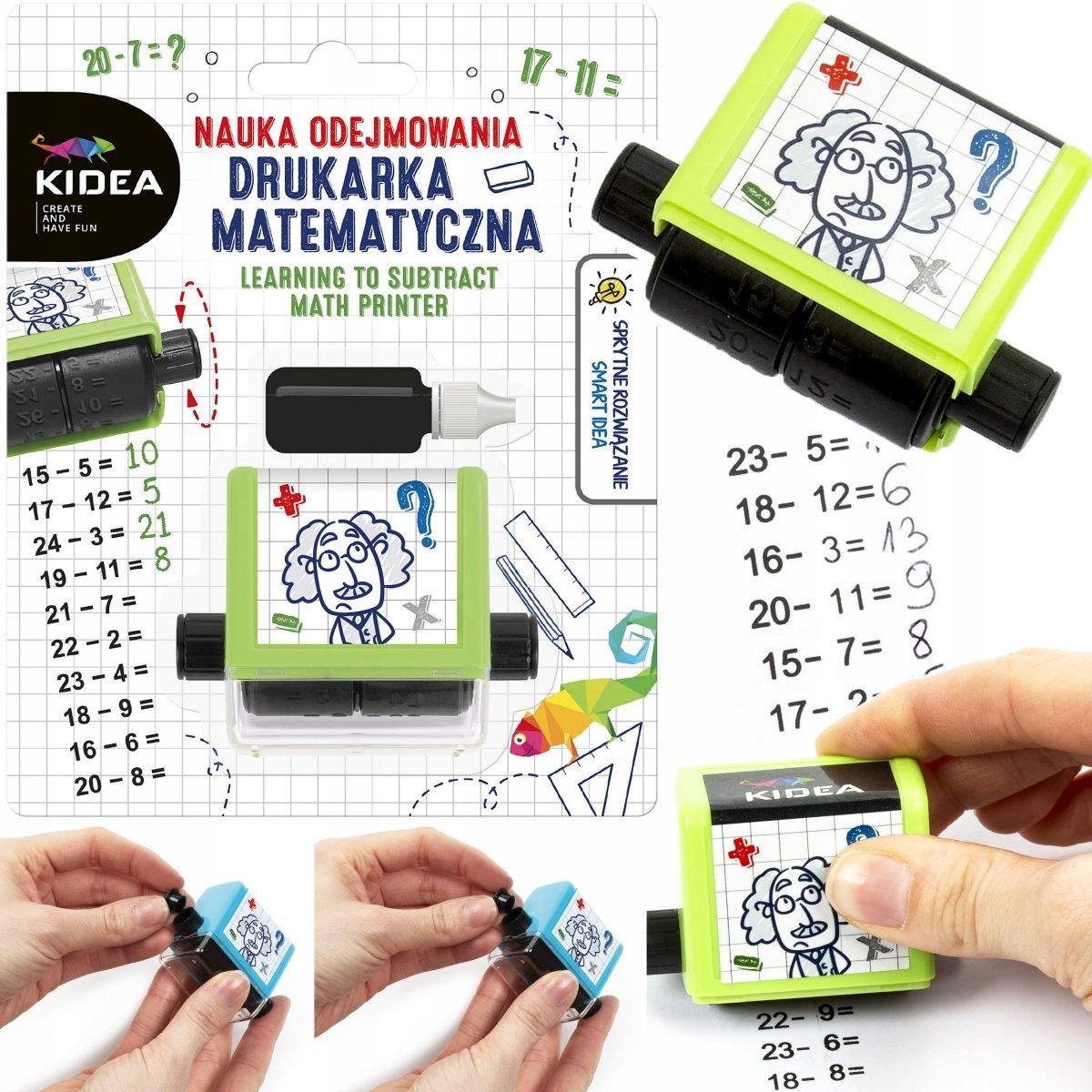 5 x DRUKARKA MATEMATYCZNA ZESTAW EDUKACYJNY KIDEA (DRUKARKAZEST) Marka Kidea