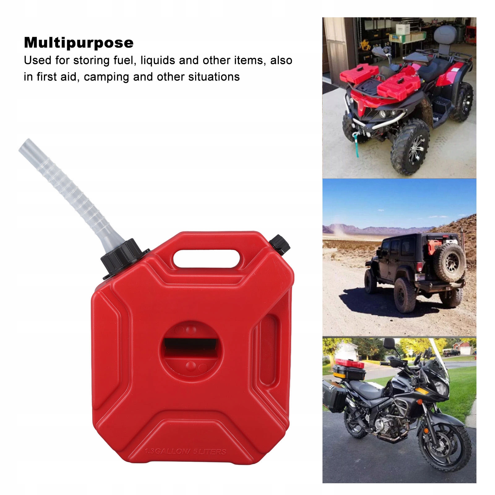 PUSZKI DO PRZECHOWYWANIA BENZYNY 5L DUŻA POJEMNOŚĆ PRZENOŚNOŚĆ Waga produktu z opakowaniem jednostkowym 1 kg