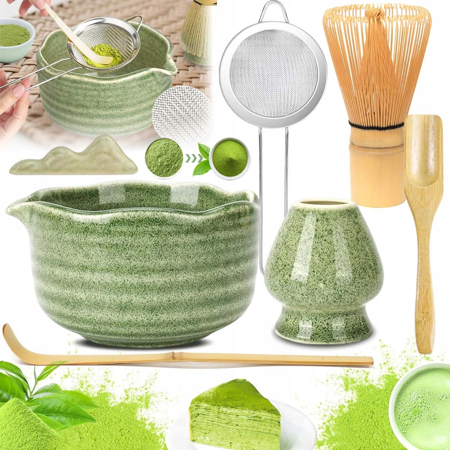 Sada Metličky Chasen, Štětec Na Matcha, Keramická Miska Na Matcha