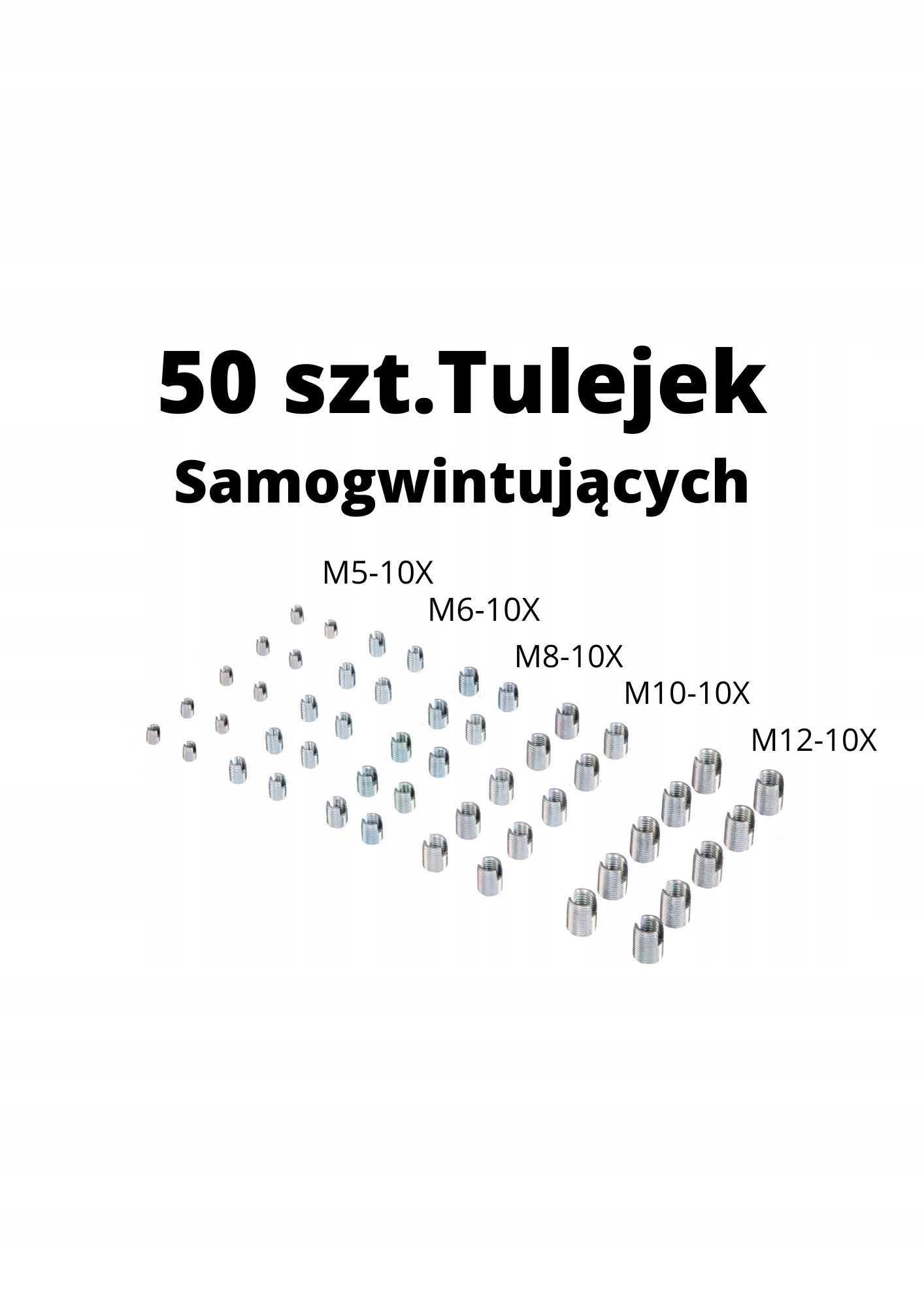 

Tulejki samogwintujące 50 szt.M5-M12