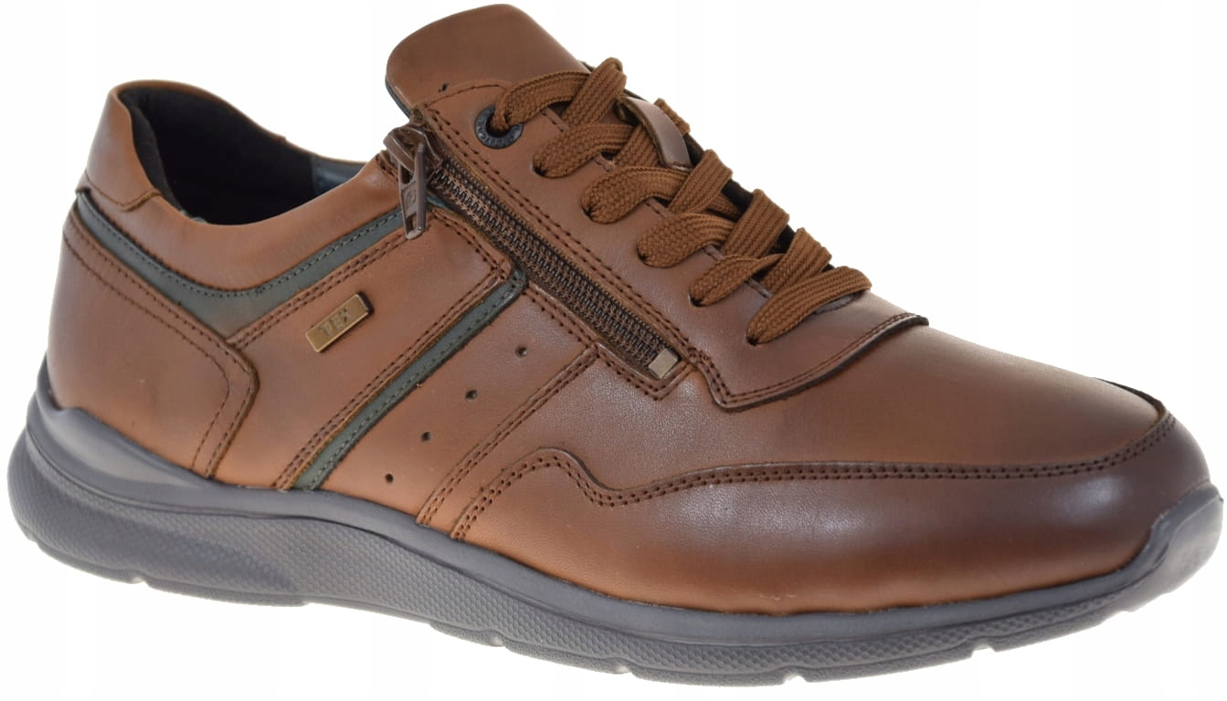 Komfortní Pánské Polobotky G Comfort S-963 Kůže Hnědé Zip Akce VEL.44