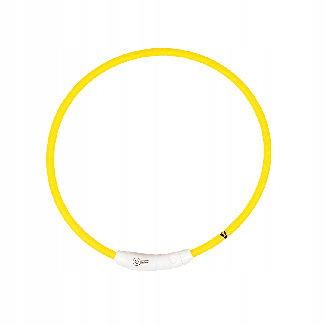 Levně Duvo+ Usb Svítící Obojek Nylon Yellow 65 cm