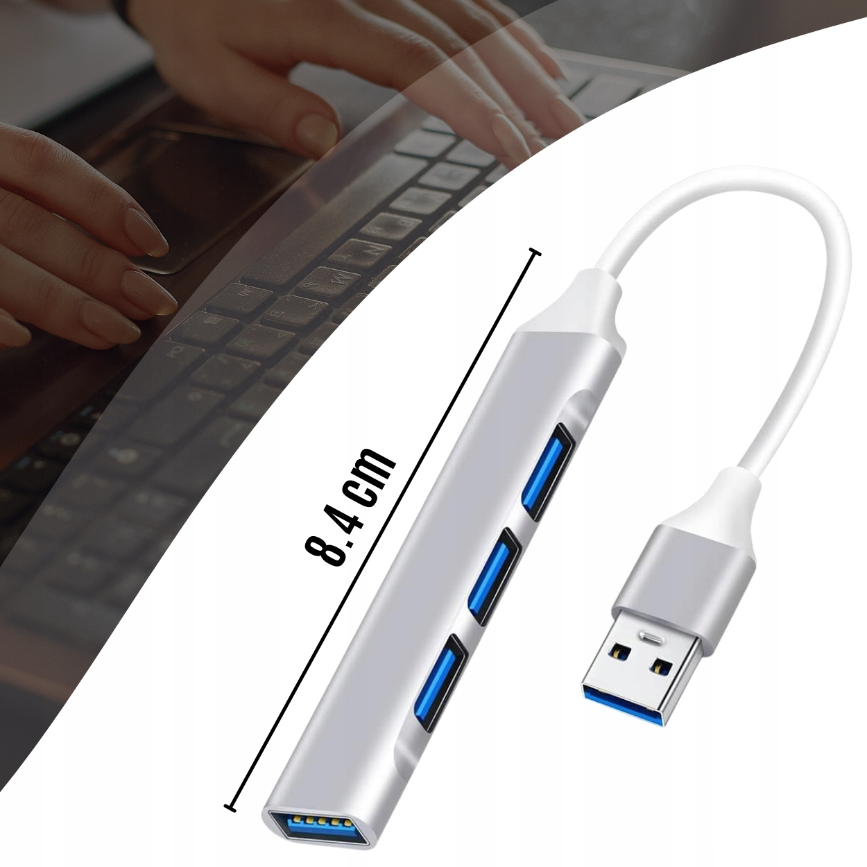 4W1 ROZGAŁĘZIACZ NA 4 USB 3.0 GOZGAŁĘŹNIK PRZEJŚCIÓWKA HUB ADAPTER DO PC Certyfikat CE