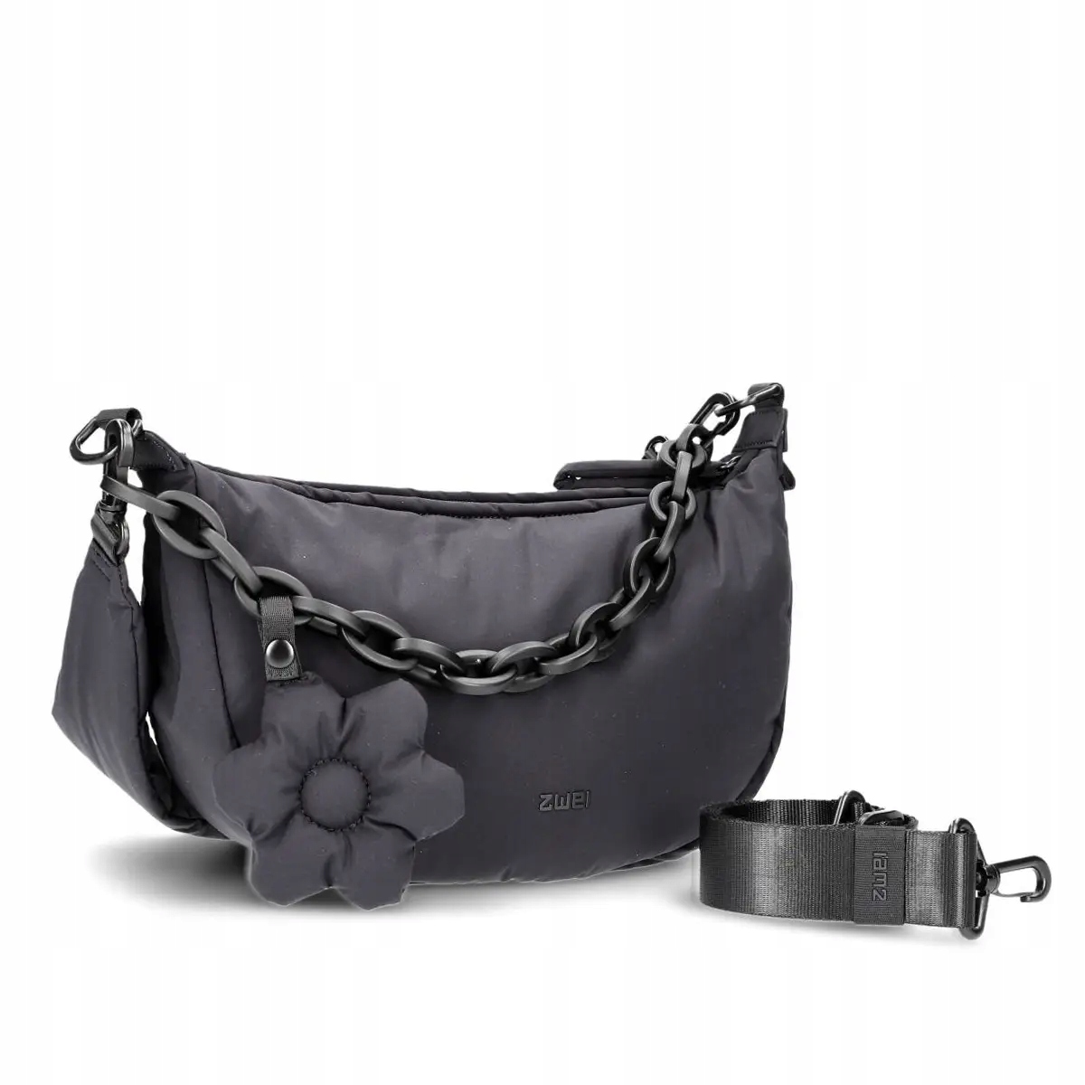 Kabelka crossbody se dvěma popruhy Zwei HA70 Bla