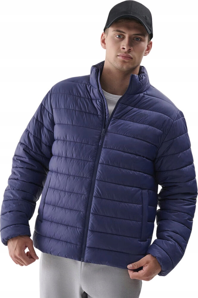 Pánská Péřová Bunda 4F M483 Modrá 4FWAW24TDJAM483 31S vel. L