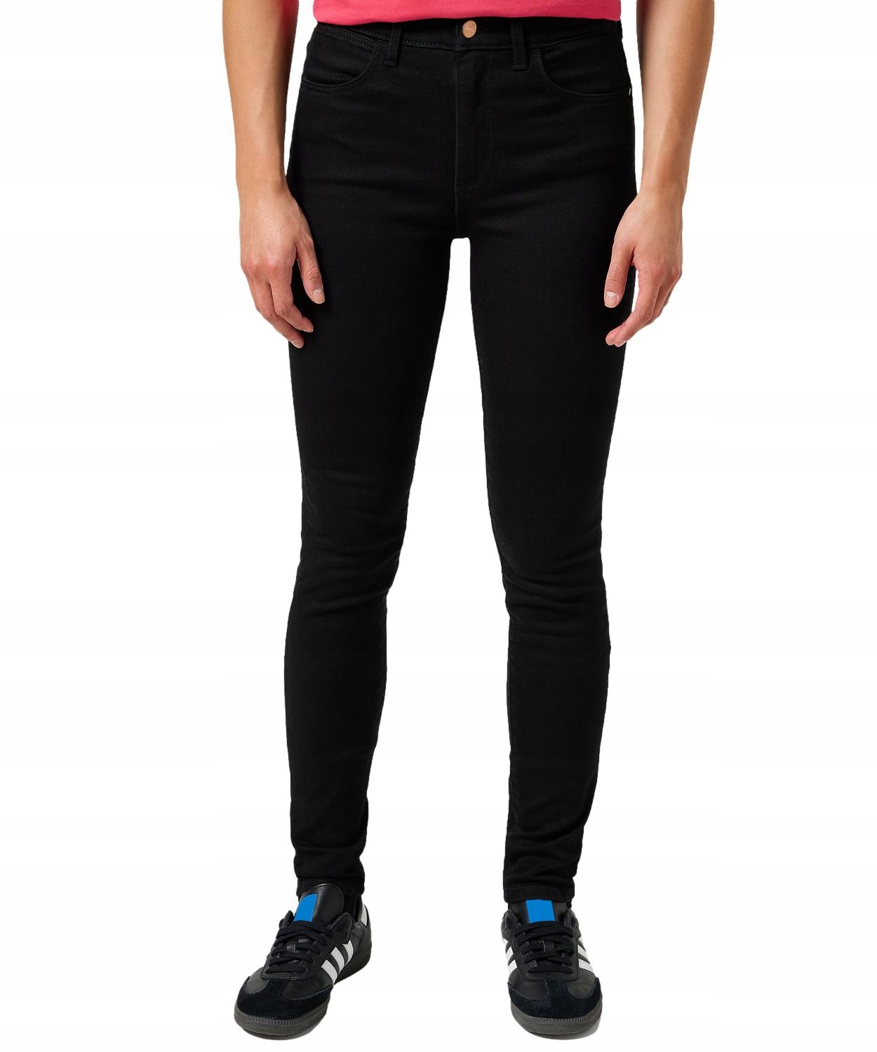 Džíny Wrangler High Skinny 112355388 Černé, velikost W 26 L 32