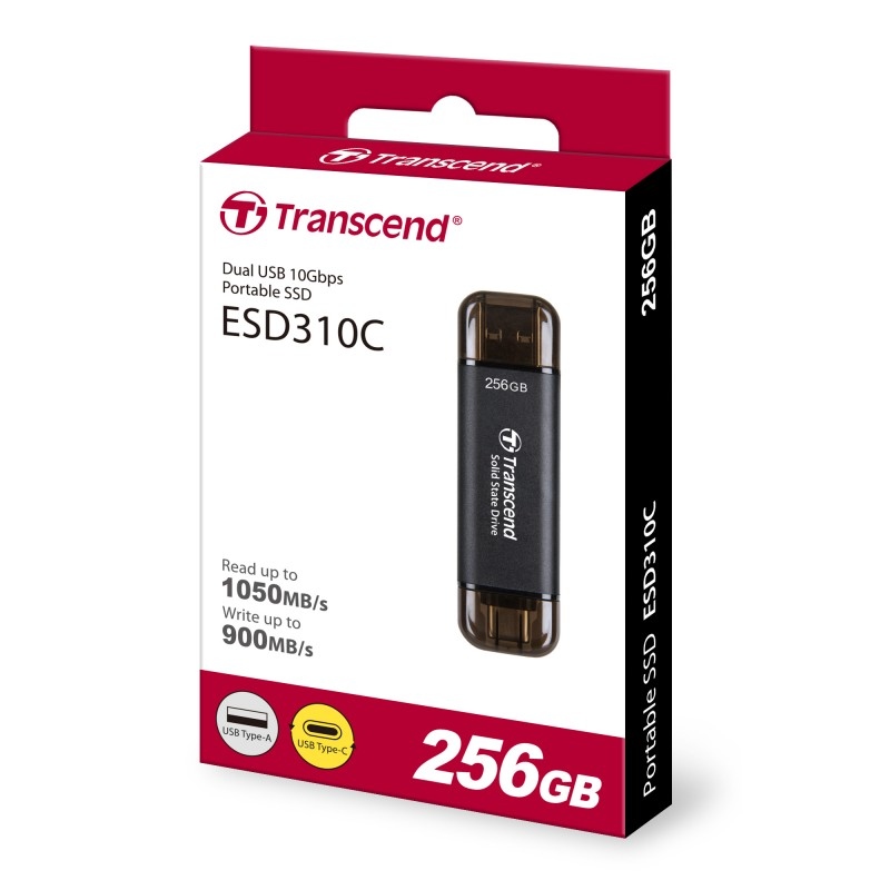 Transcend ESD310C 256GB External Ssd Usb 10Gbps Type-C pendrive flashdrive