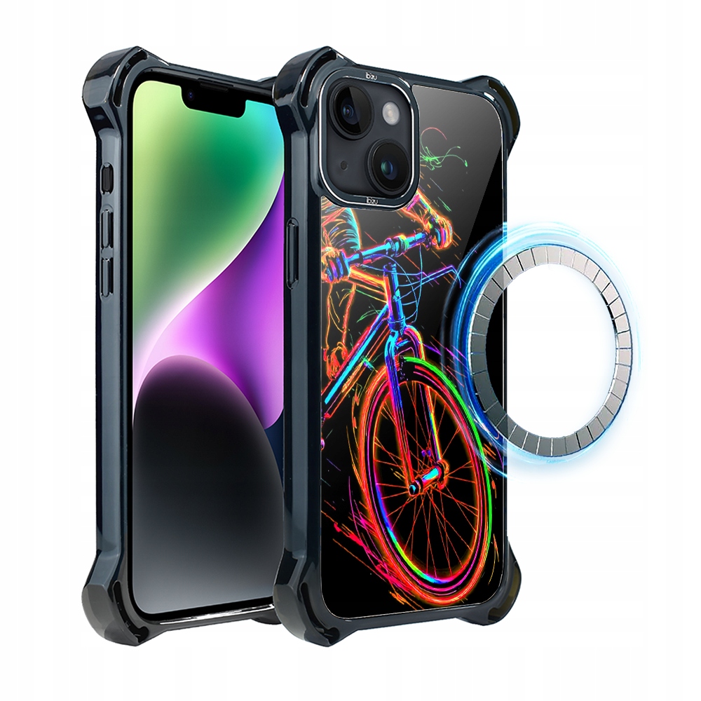Pouzdro pro iPhone 14 Plus Ibizu DropGuard Ultra s MagSafe, cyklistická vibrace