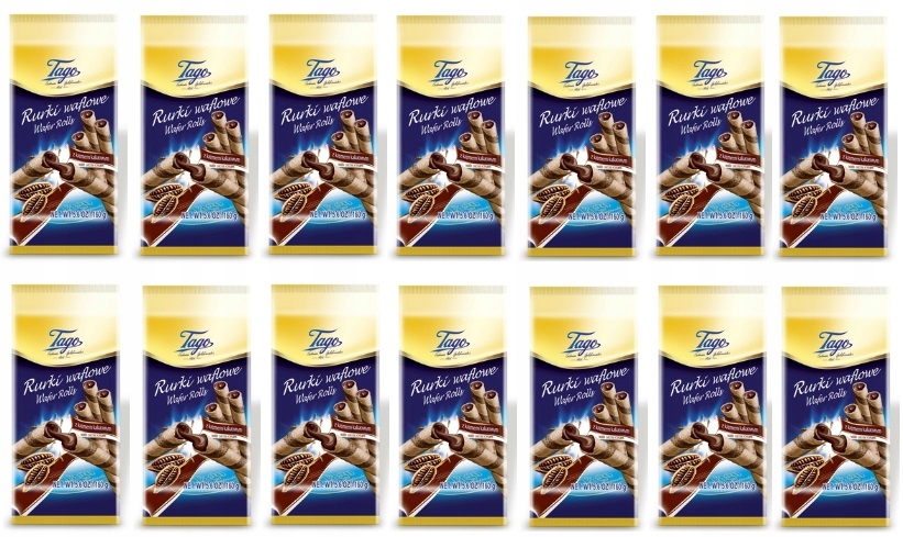 Levně 14 x 150 g Tago Kakaové trubičky Karton