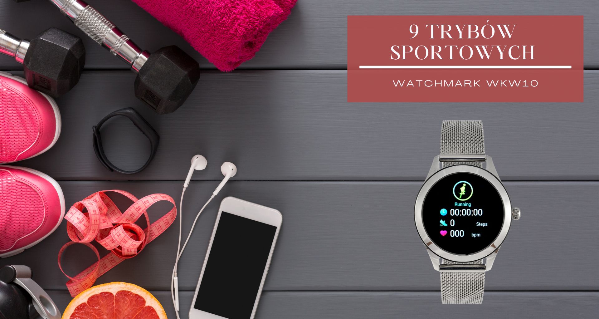 Smartwatch dla kobiet srebrna bransoleta Watchmark Rodzaj smartwatch