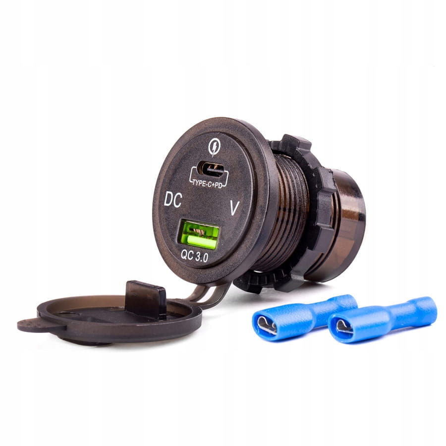 Ładowarka samochodowa USB 5-12V 3A z woltomierzem