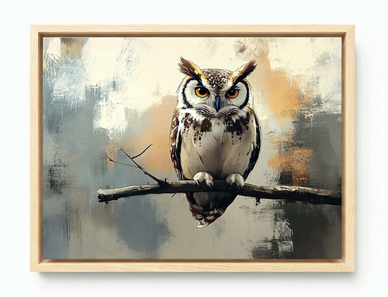 Obraz Rám Americký Box Pták Sova Moudrost Boho Fantasy Magie Symbol 100x75