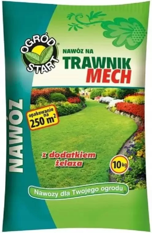 

10kg Nawóz do trawnika antymech z żelazem granulow