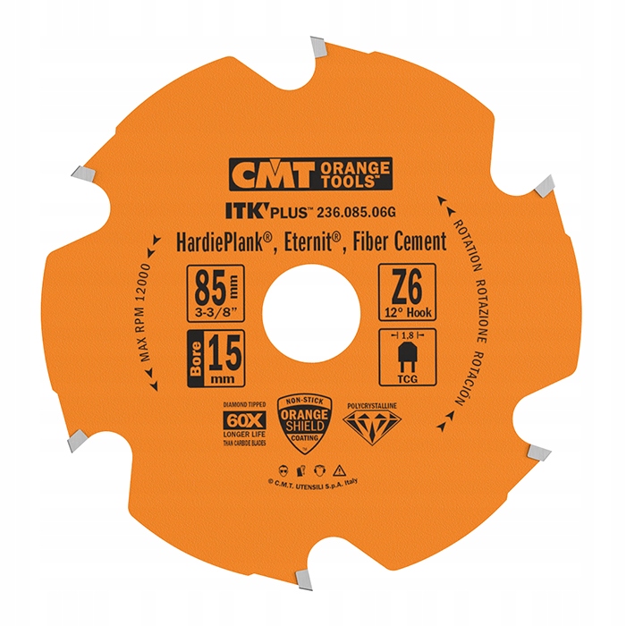 Cmt Pila Dia 85x15x6Z /vlákno-cement/GK/eternit