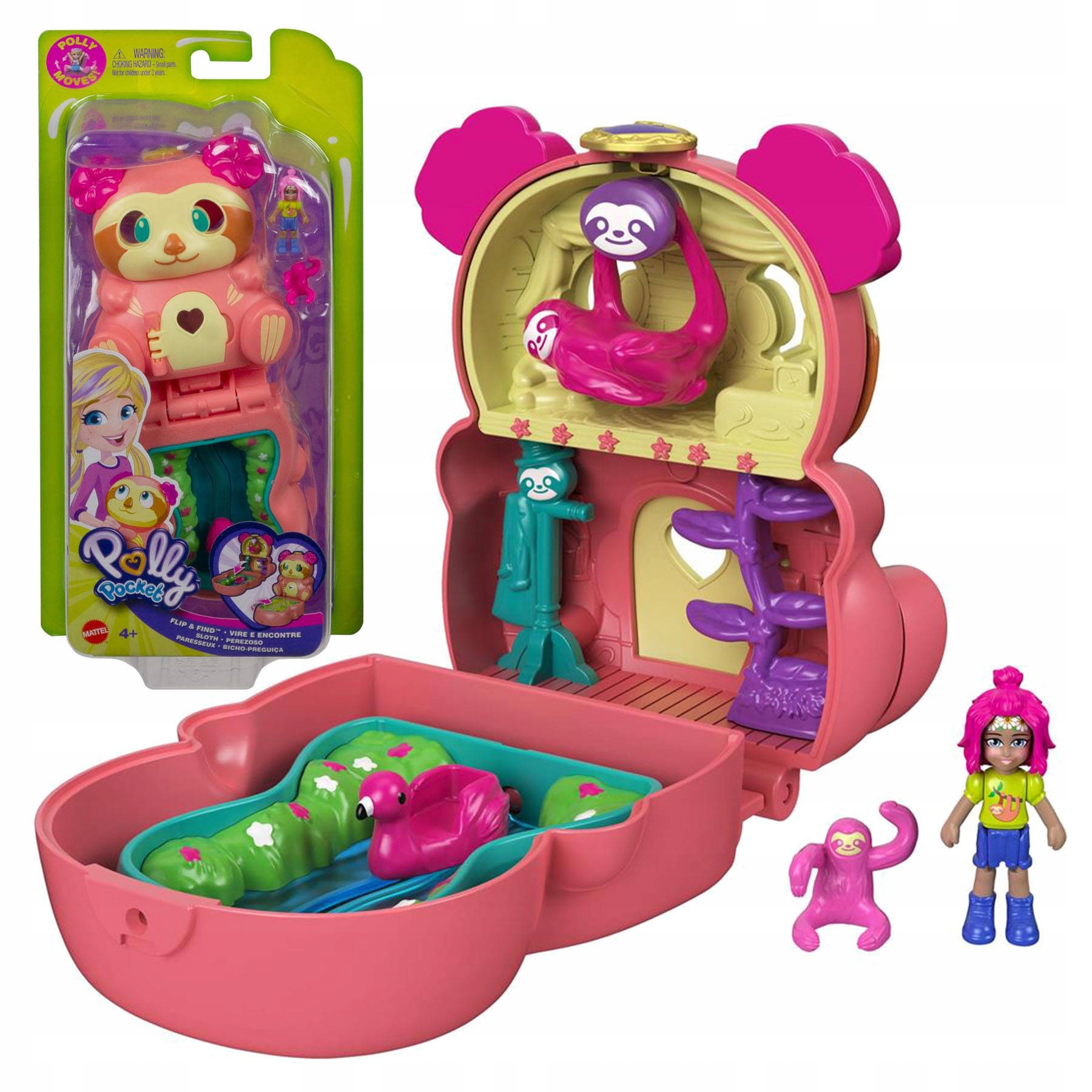 

Polly Pocket Otwórz i przekręć leniwiec GTM59