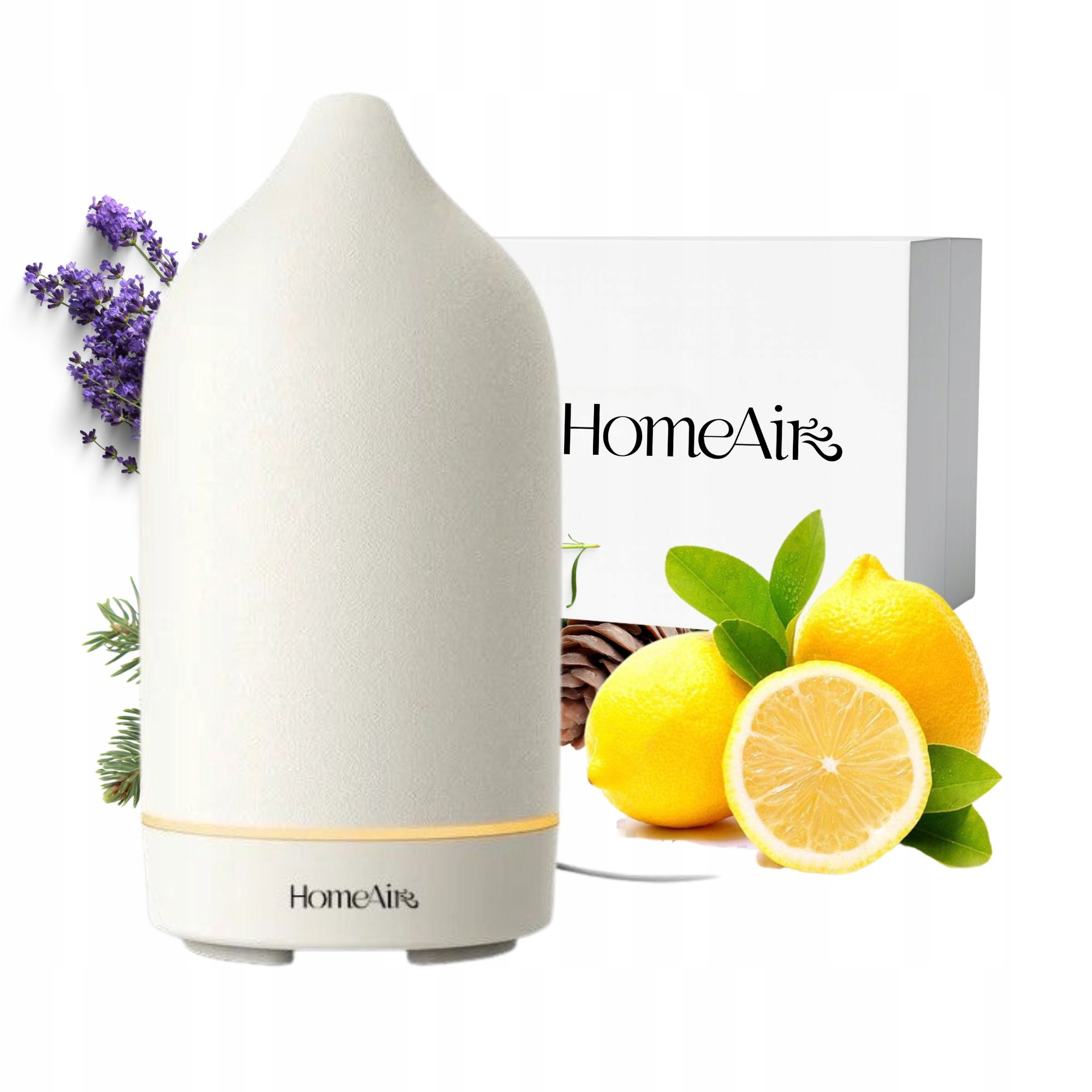 Dyfuzor Zapachowy Ceramiczny Aromaterapia Cichy Lampka Led Cloud Dancer