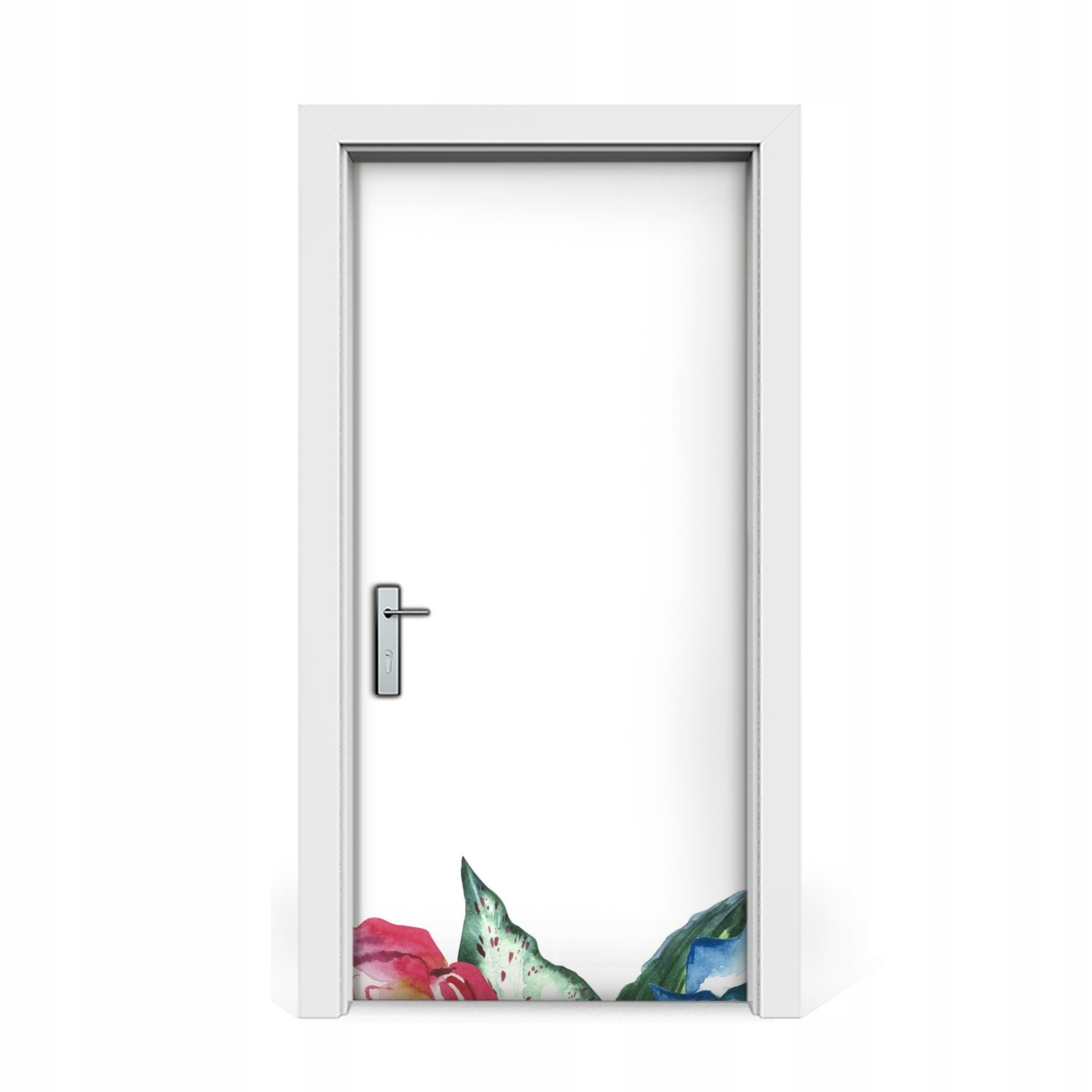 

Naklejka na drzwi okleina Kwiaty białe tło 95x205