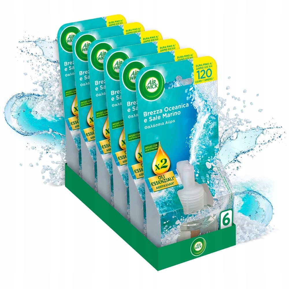 Levně Air Wick náplně do difuzéru 5 ks, aroma oceánu a slunečnice