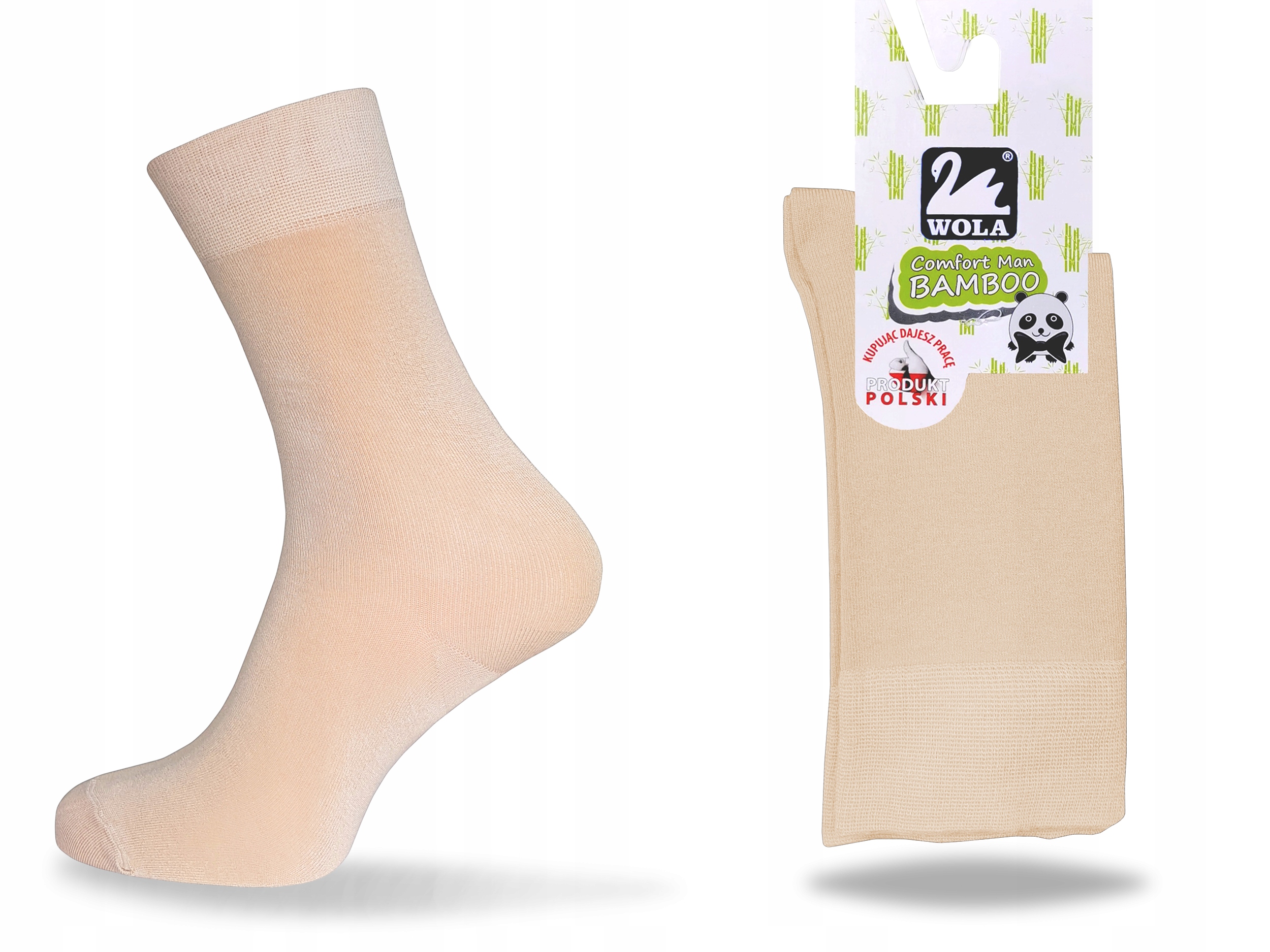 

Skarpetki Wola męskie Bambus beige E21, 39-41