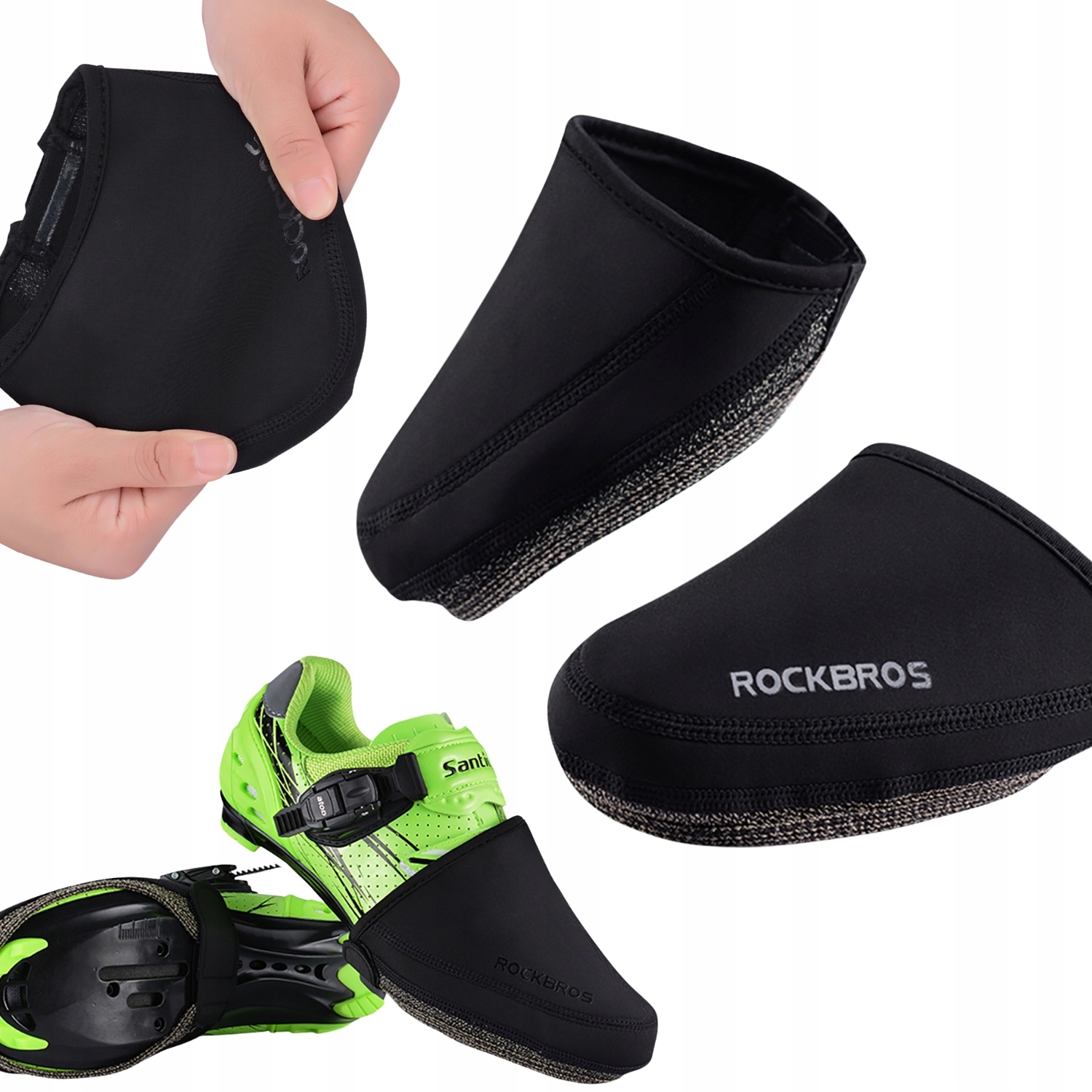 Ochraniacze Noski Na Buty Wiatroodporne Ciepłe Odblaskowe 39-45 Rockbros