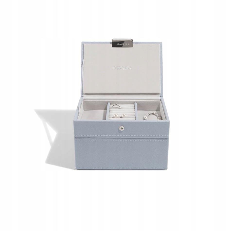 Krabička na šperky dvojitá (modrá) Mini Stackers