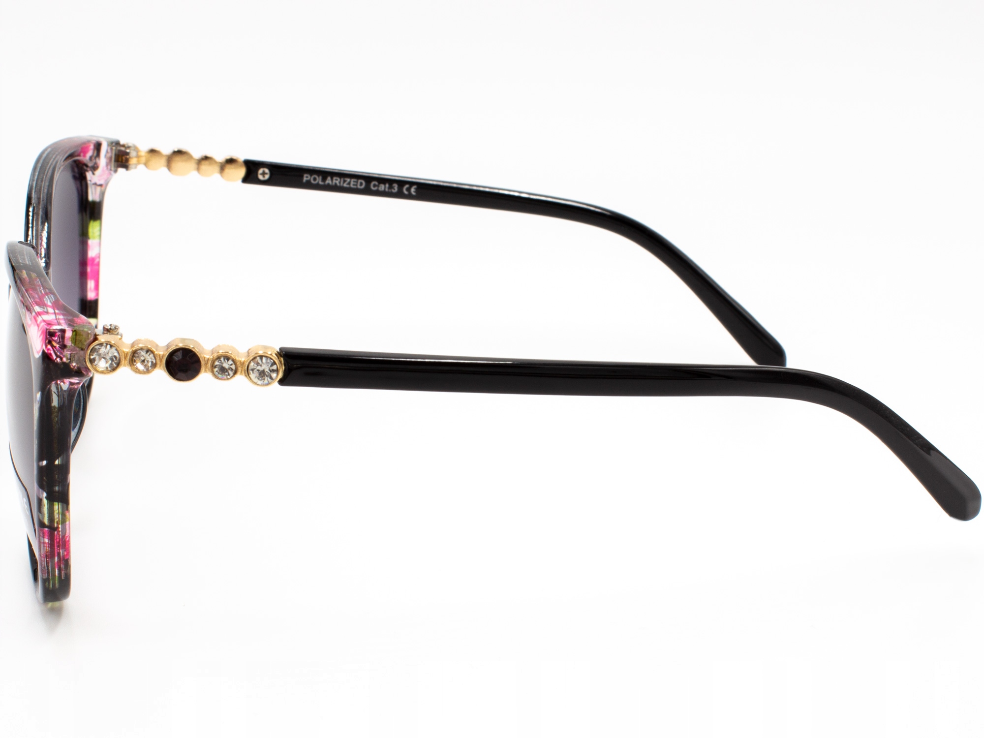 PIĘKNE OKULARY PRZECIWSŁONECZNE KWIATY POLARYZACYJNE DAMSKIE UV + GRATISY Model 325