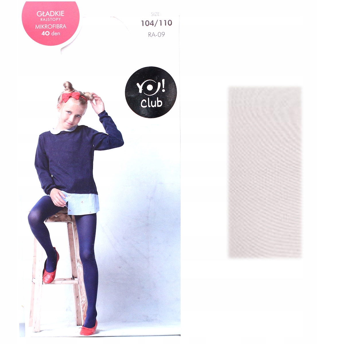 

Yo Ra-09 gładkie mikrofibra 40DEN białe 104/110