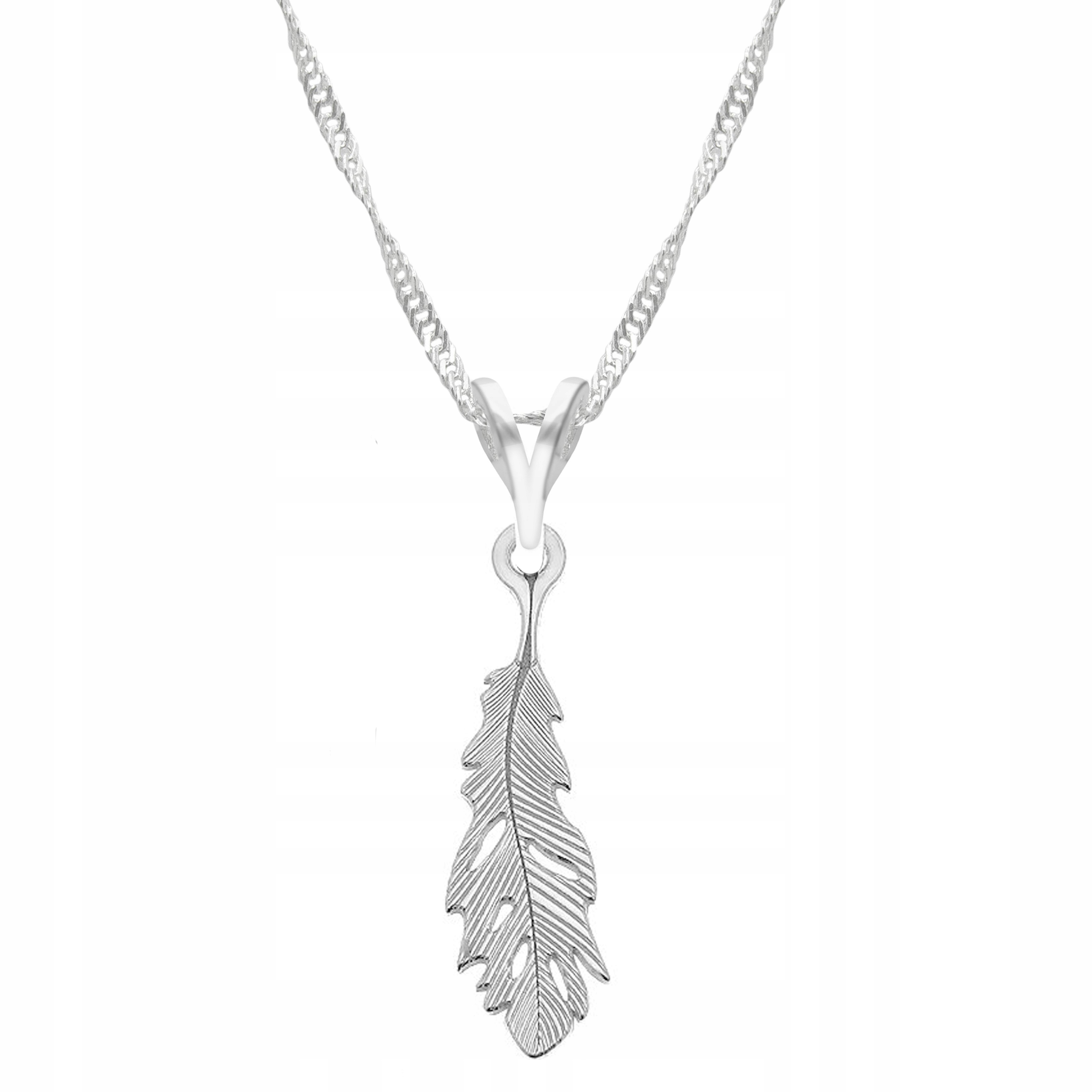Stříbrný řetízek náhrdelník 925 Pírko Pero