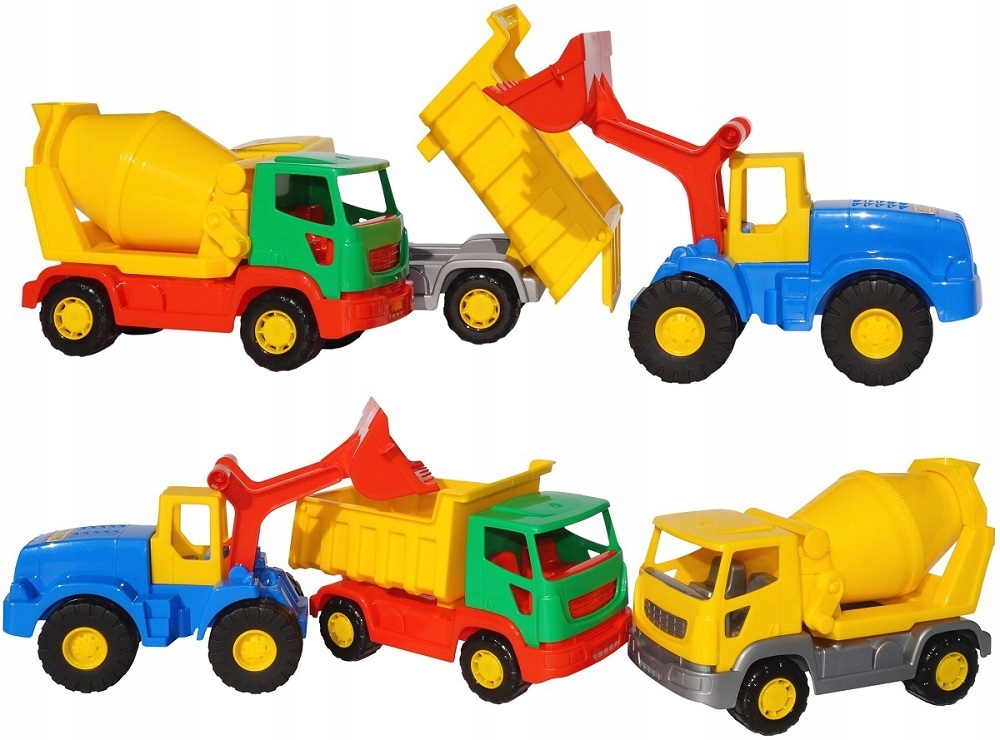 ZESTAW AUT CIĘŻARÓWKA + WYWROTKA + FADROMA WADER POLESIE PREZENT