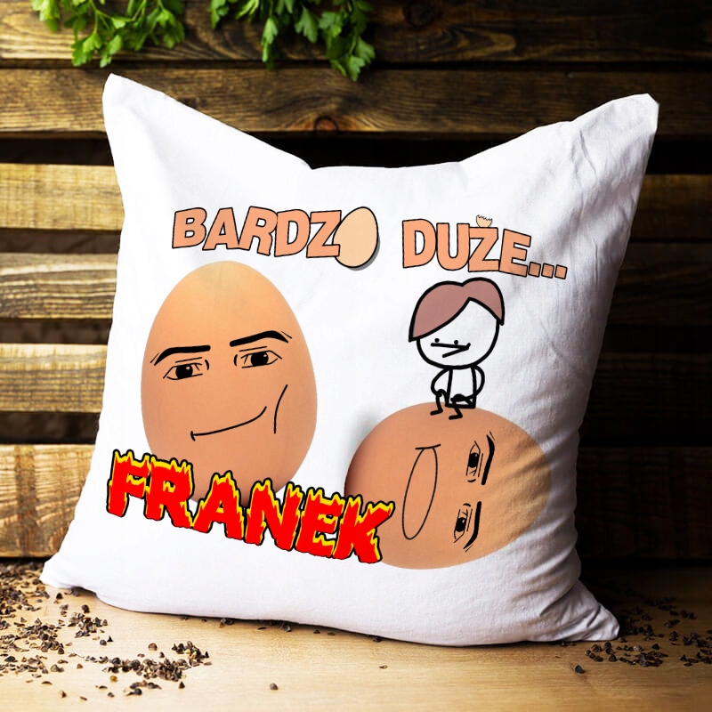 ZESTAW KUBEK + PODUSZKA BARDZO DUŻE JAJKO - TWOJE IMIĘ KSYWKA Marka bez marki