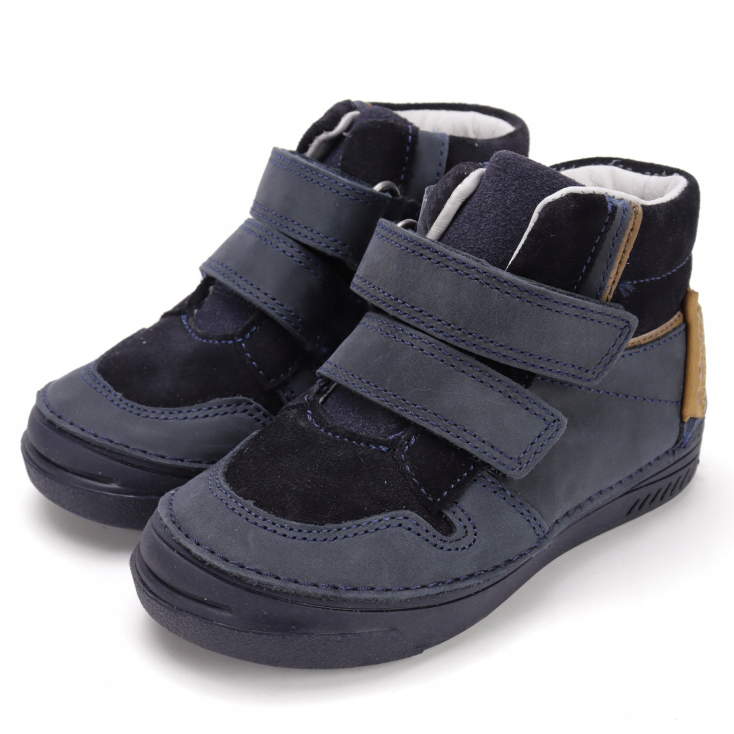 D.D Step A040-52560 Buty Wysokie Trzewiki Skórzane Jesienne Royal Blue R 28