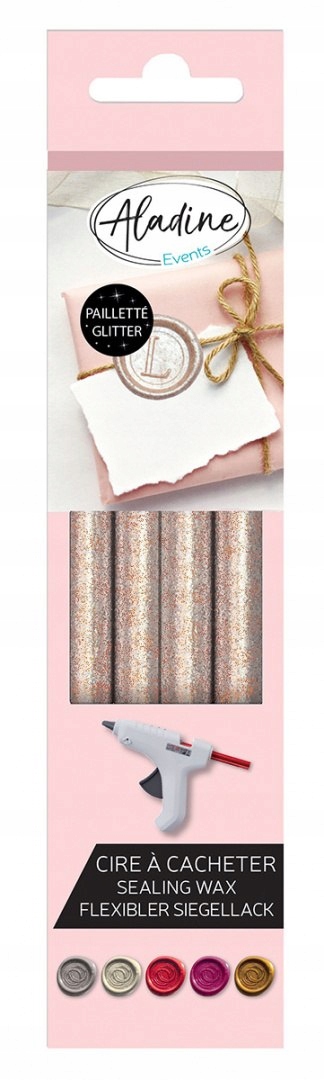 Tyčinky laku 4ks perleťové s Brokatem