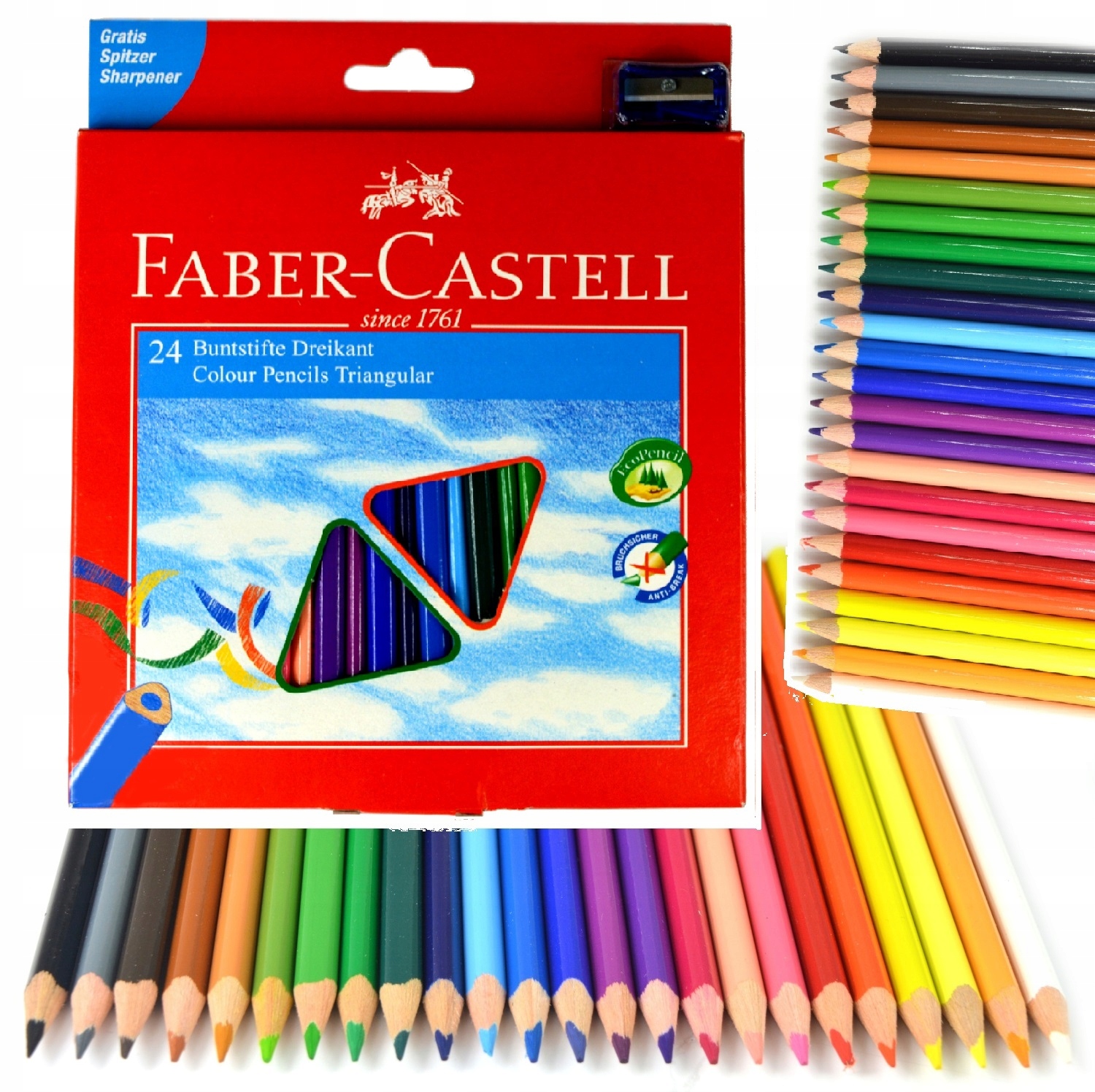 

Faber-castell Kredki ołówkowe trójkątne Eco 24 kol