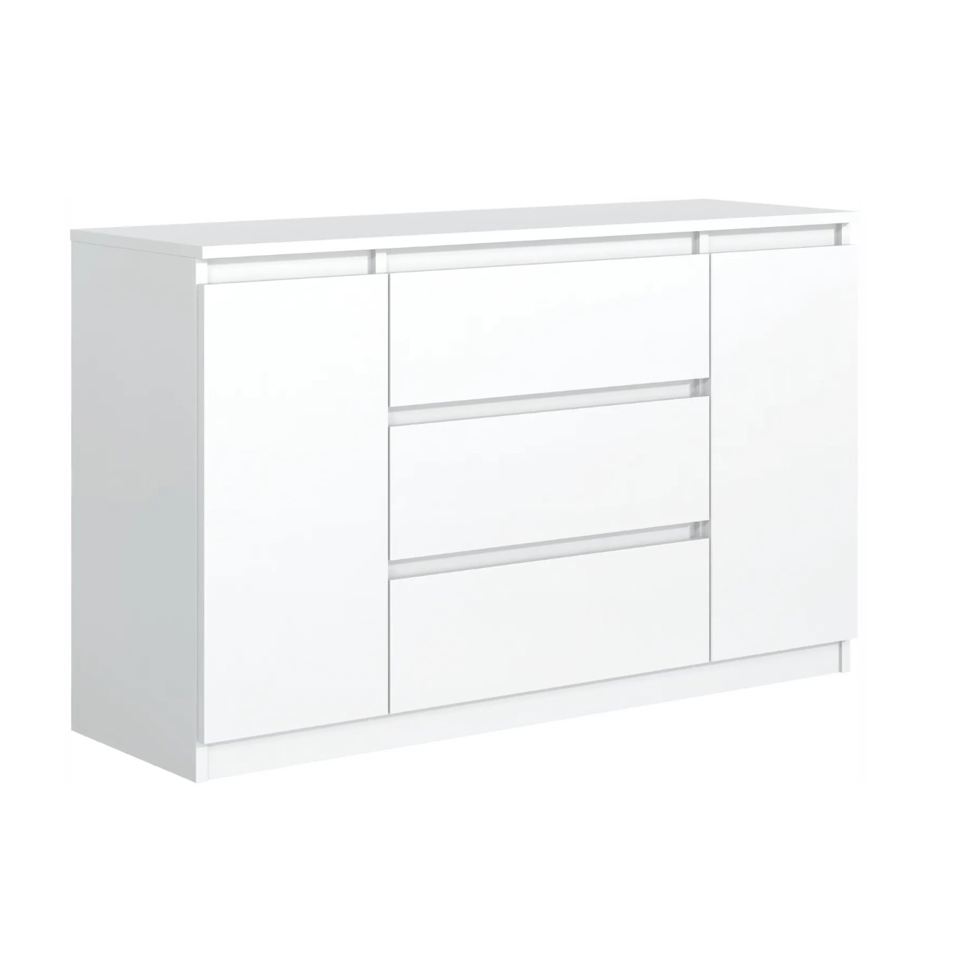 Komoda Lumino 140 cm do obývacího pokoje, ložnice, bílá