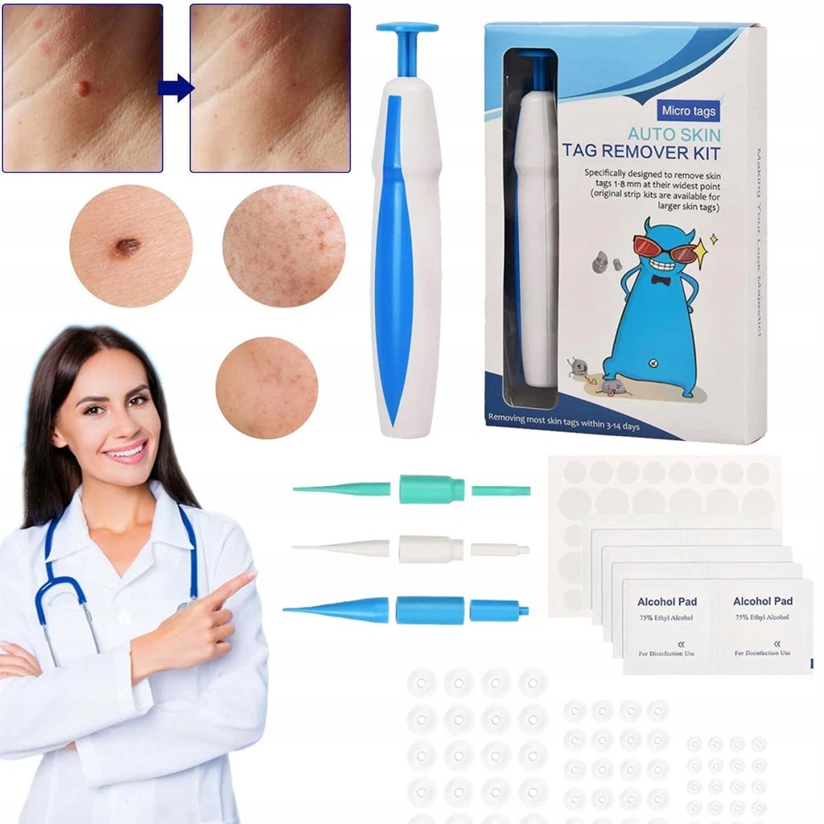 Sada na odstraňování bradavic a kožních výrůstků