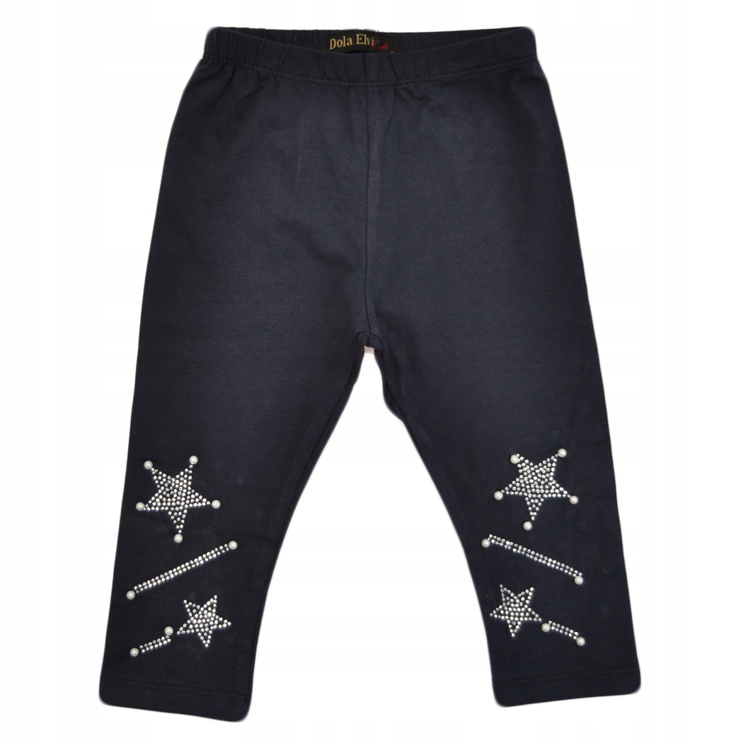 

Granatowe Legginsy dżety Getry gwiazdki r.80/86
