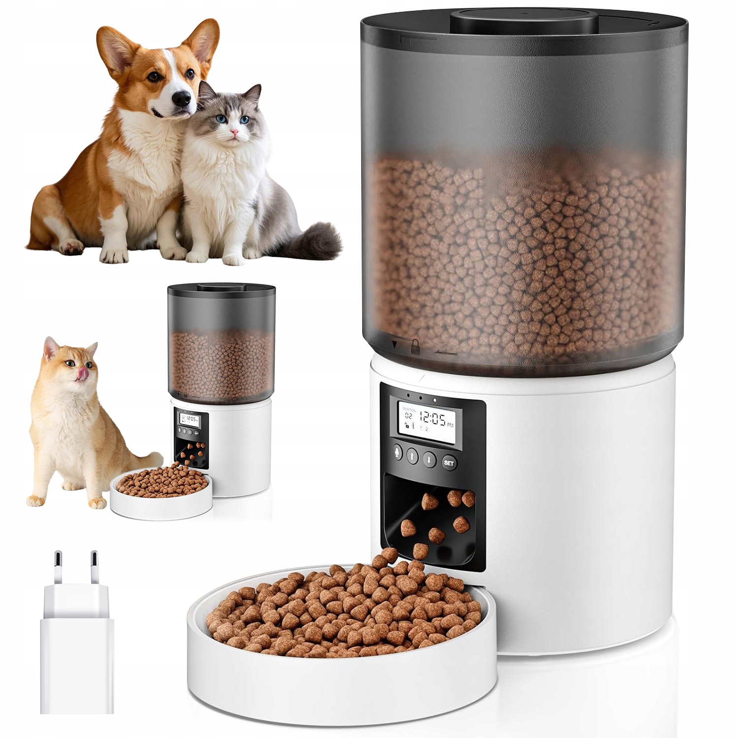 Levně Elektronické Krmítko 4 L Pro Zvířata S 10 Sekundovým Záznamem