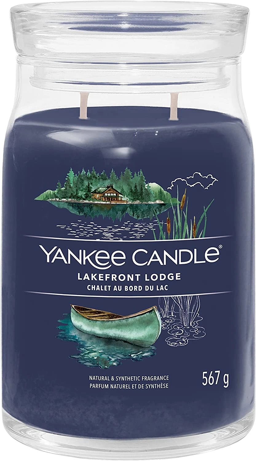 Yankee Candle vonná svíčka Signature ve skle velká Lakefront Lodge 567 g