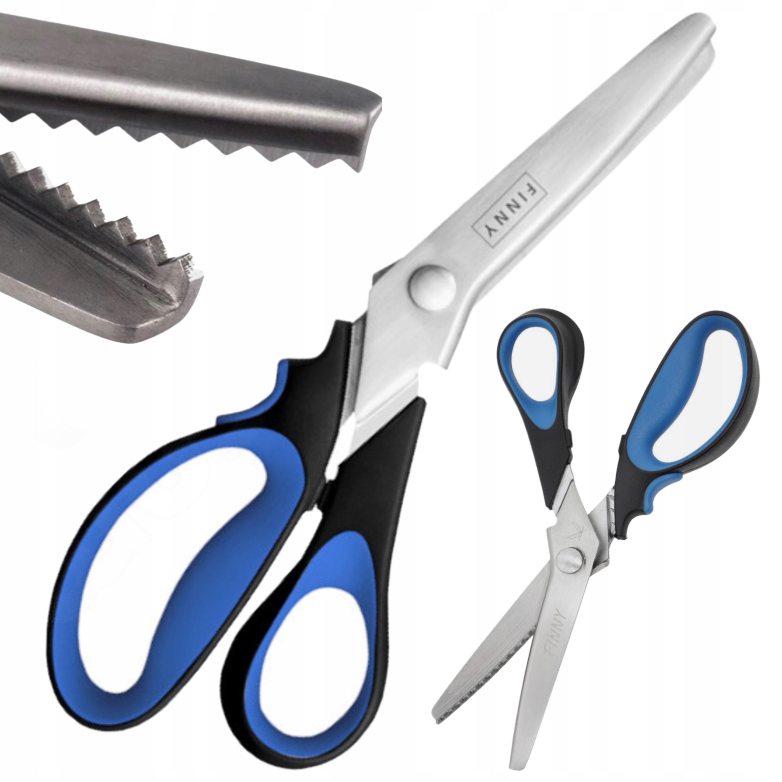 Nůžky krejčovské nůžky zoubkované Kretzer 23 cm