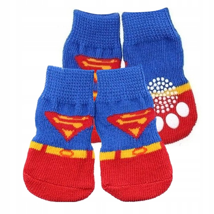 

Skarpetki antypoślizgowe dla Psa Superman 4 szt M