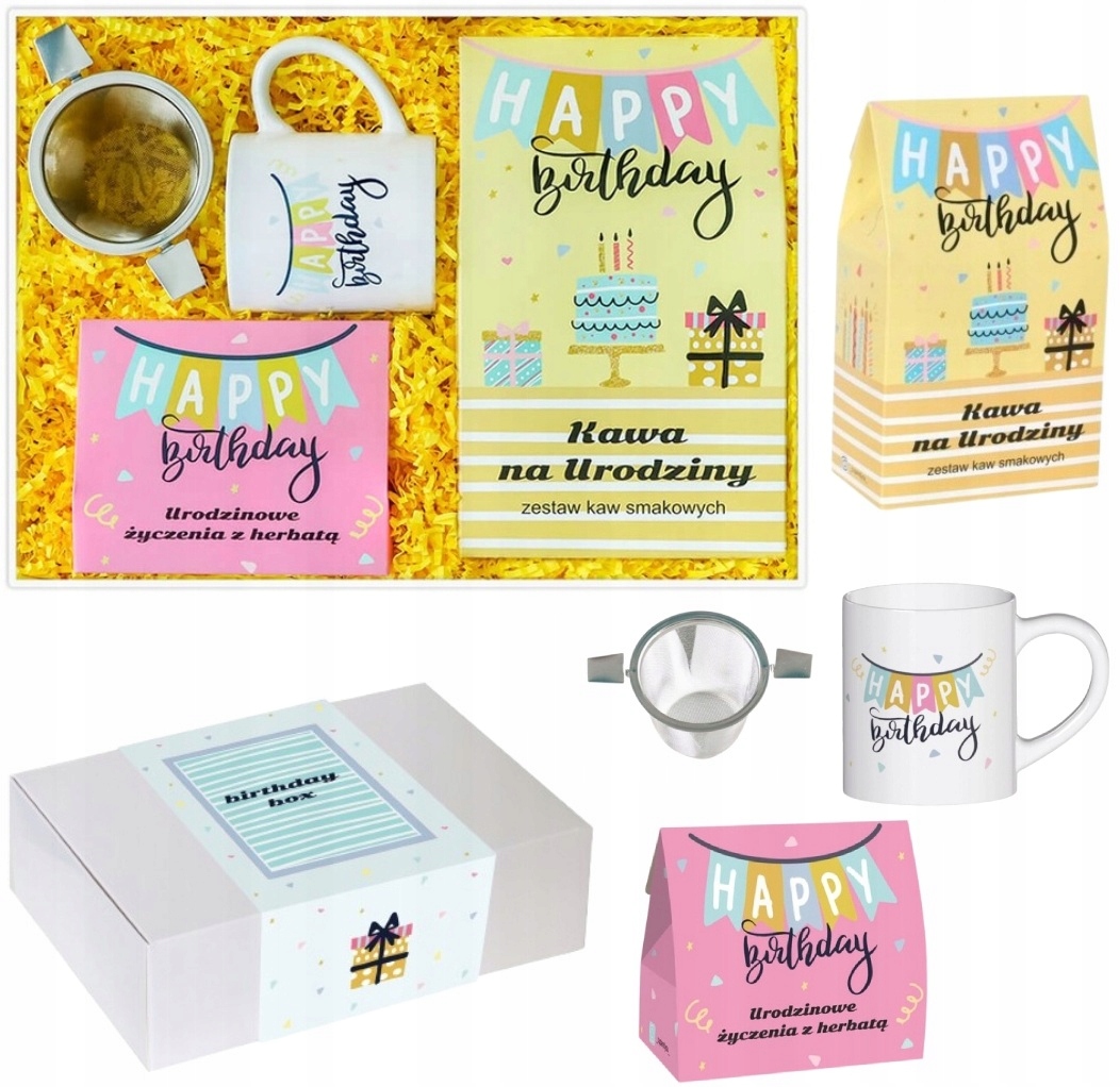 Box prezentowy upominkowy na 20 30 40 50 60 urodziny dla kobiety dziewczyny