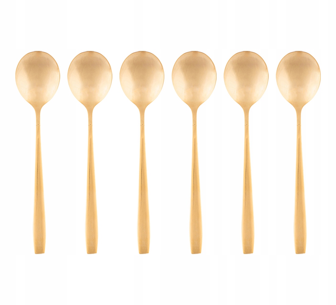 Łyżeczki do herbaty kawy złoty połysk Altom Design Gold Dream 6 sztuk Liczba sztuk 6 szt.