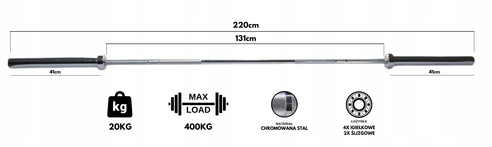 Gryf treningowy 20kg Multi BAR GRAND Typ inny