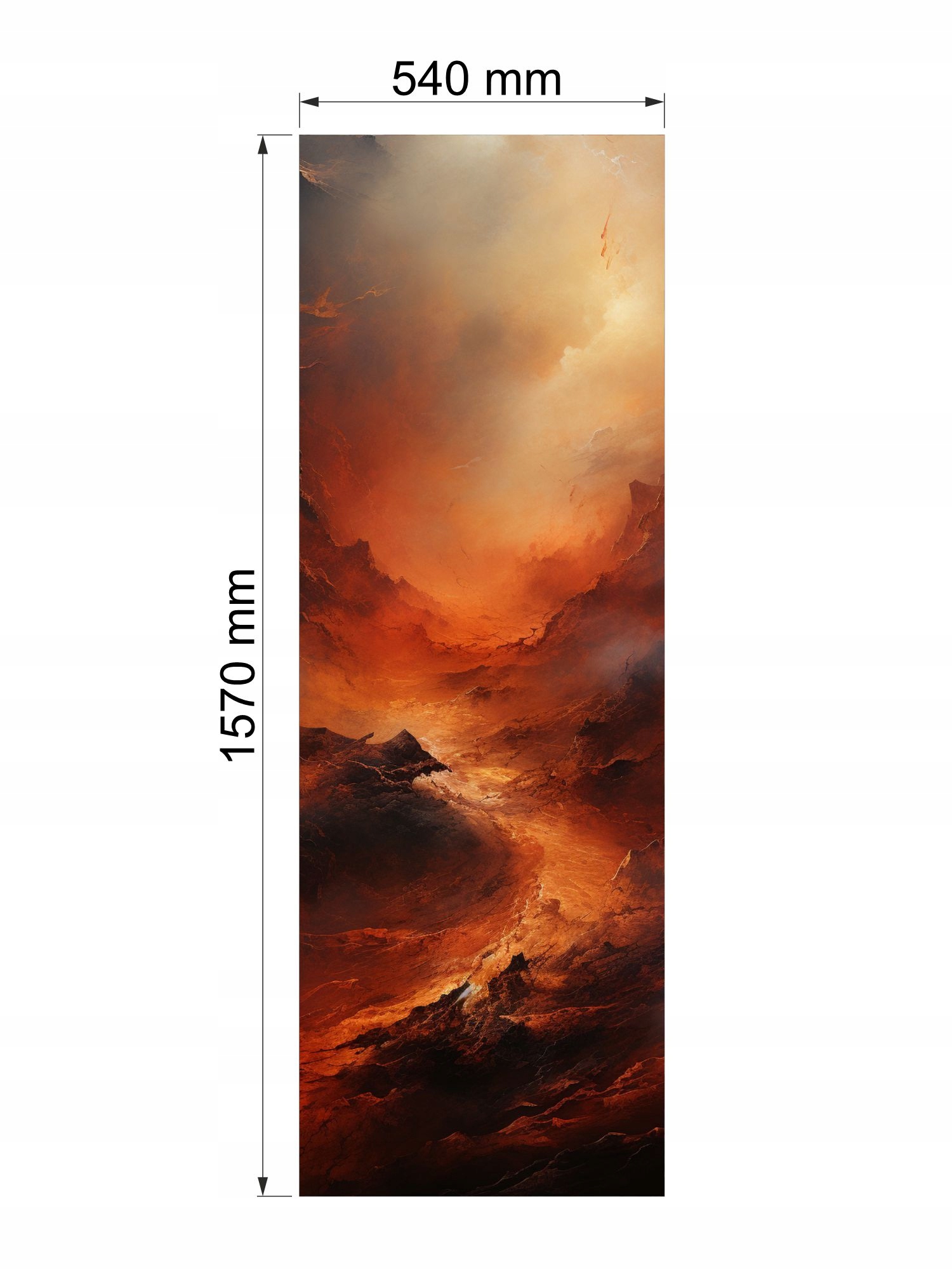 Grzejnik z OBRAZEM ART BIG21. 545x1570 Wysokość 1570 mm